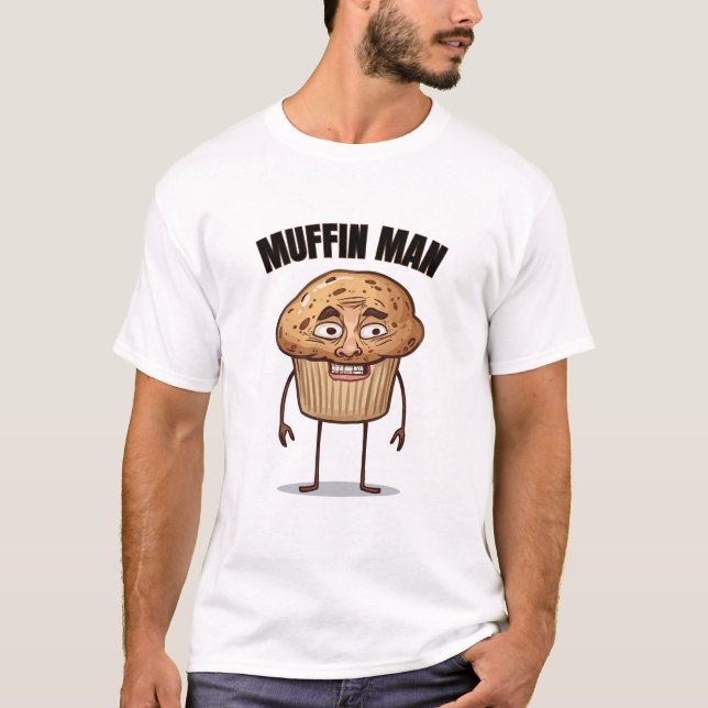 T-shirt Muffin Man Funny Design Brainrot Style t shirt (Devant)