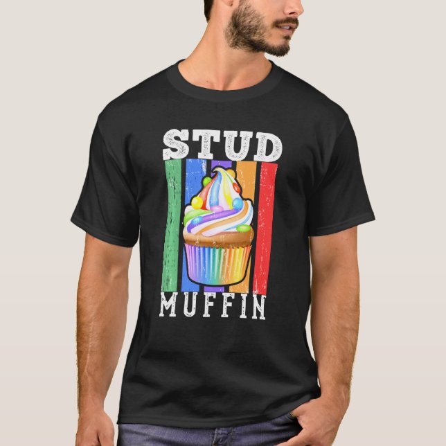 T-shirt Muffin Stud Pour Hommes, Femmes, Idée Enfant Cupca (Devant)