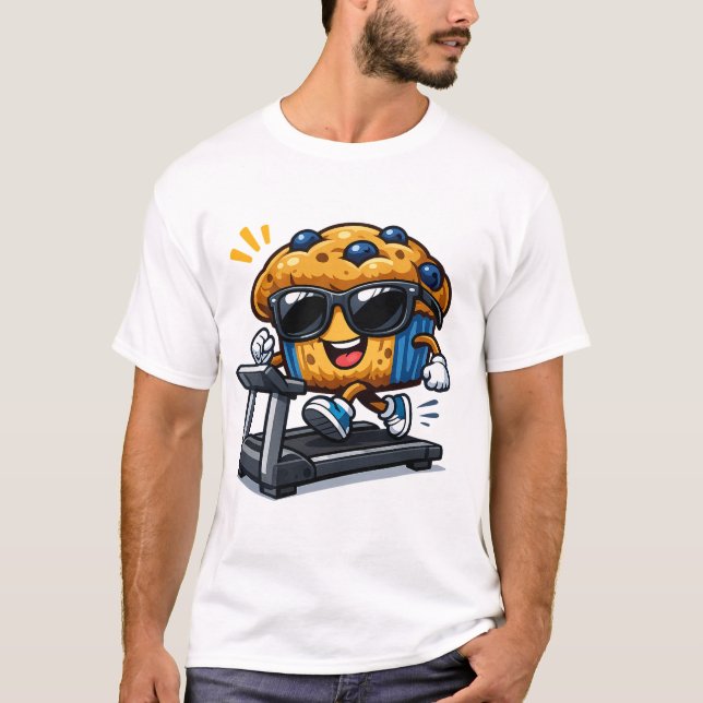 T-shirt Muffin sur tapis roulant (Devant)