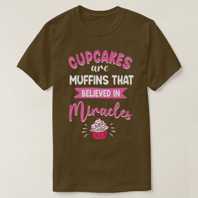 T-shirt Muffine de gâteau à la cuisson au four (Design devant)