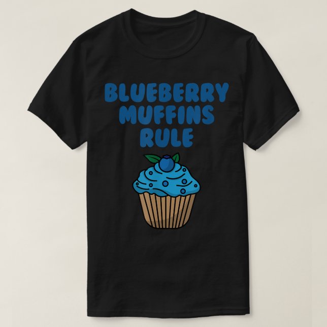 T-shirt Muffins aux myrtilles Mignons mangeurs de myrtille (Design devant)