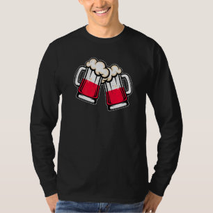 T-shirt Mug à bière Drapeau Pologne Bière polonaise Cool