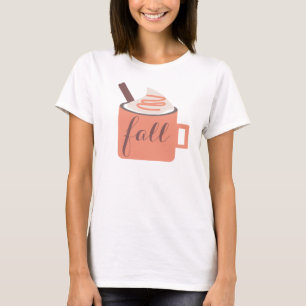 T-shirt Mug automnal à la citrouille épicée Crème fouettée
