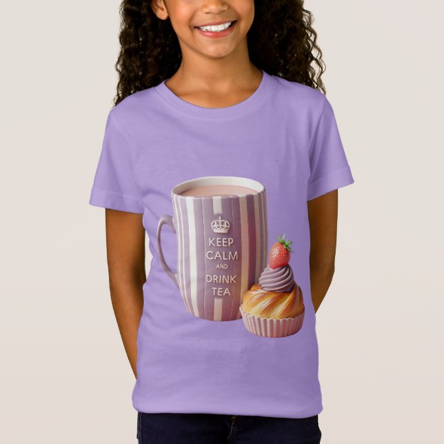 T-Shirt Mug pourpre et Cupcake (Devant)
