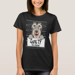 T-shirt Mugshot de Lévrier Irlandais Chien Coupable
