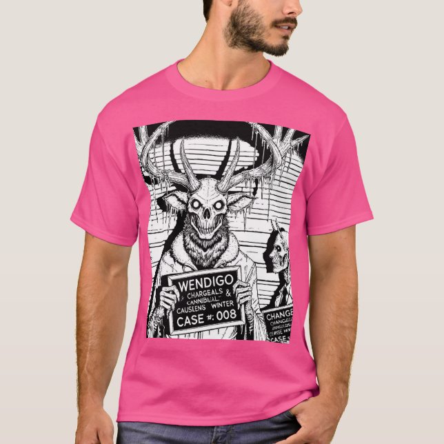 T-shirt Mugshots Cryptid - Wendigo (Devant)