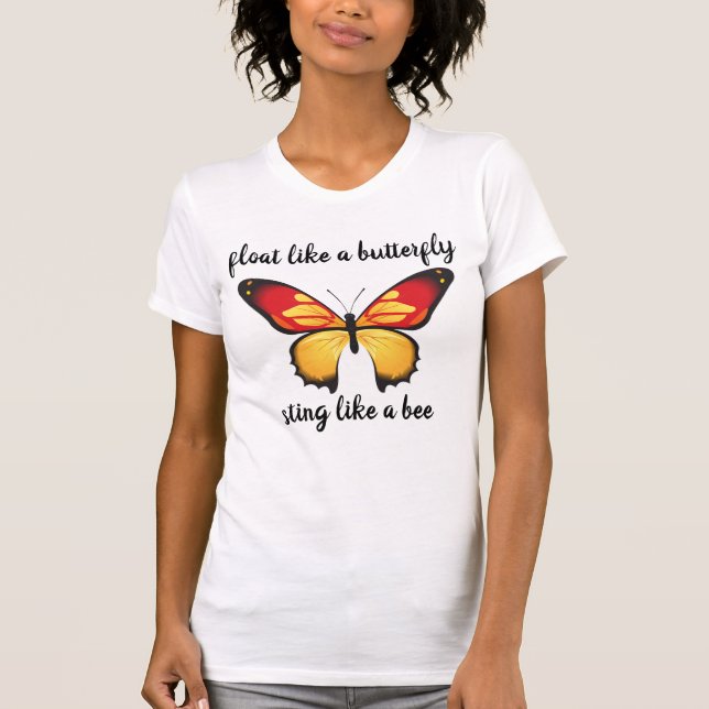 T-shirt Muhammad Ali Flotte Comme Un Papillon Qui Chante C (Devant)