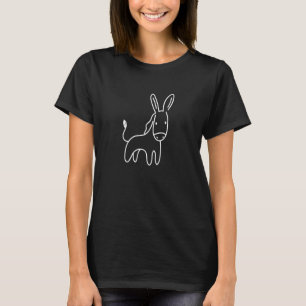 T-shirt Mule d'âne mûre animal Silhouette simple