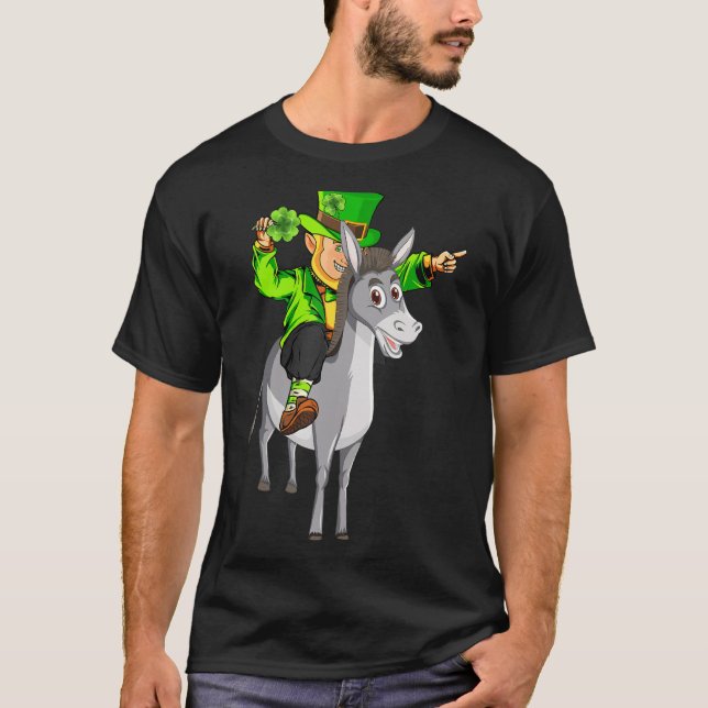 T-shirt Mule Leprechaun équitation Mule St Patrick's Day (Devant)