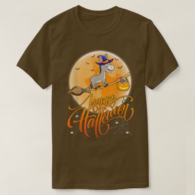 T-shirt Mule Ride Sorcière prise Lune Vintage Mule Hallowe (Design devant)
