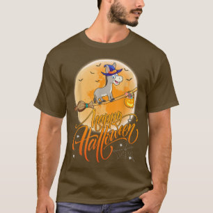 T-shirt Mule Ride Sorcière prise Lune Vintage Mule Hallowe