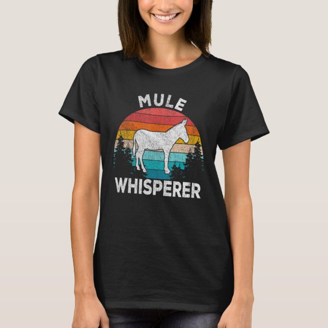 T-shirt Mule Whisperer Mule Mule Citation Retro (Devant)