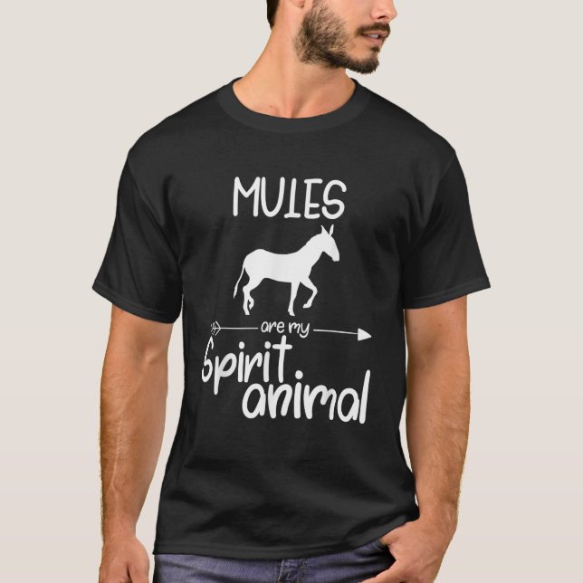 T-shirt Mules Sont Mon Esprit Animal Don Pour Hommes Femme (Devant)