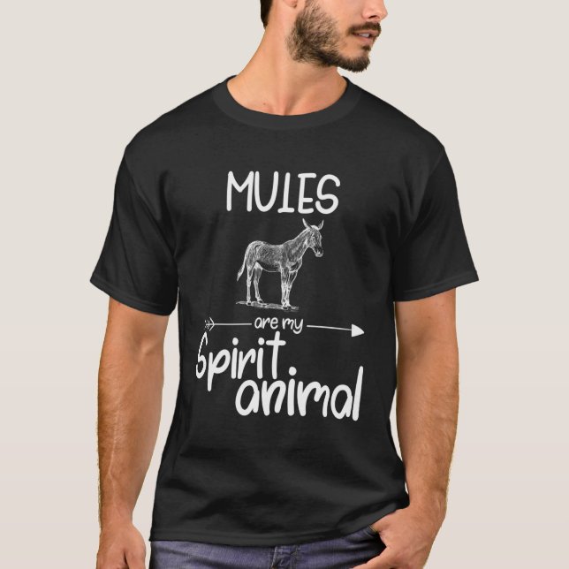 T-shirt Mules Sont Mon Esprit Animal Don Pour Hommes Femme (Devant)