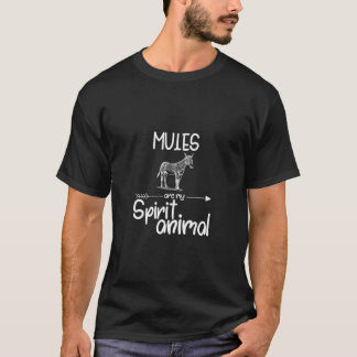T-shirt Mules Sont Mon Esprit Animal Don Pour Hommes Femme