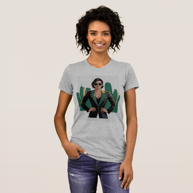 T-shirt Mulher Chefe Brasileira Boss Lady Camiseta Empoder (Devant entier)