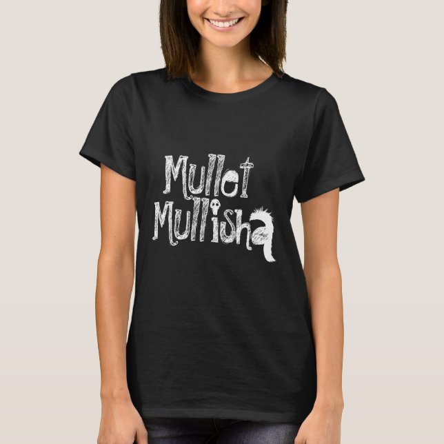 T-shirt Mullisha Mullet noir féminin (Devant)