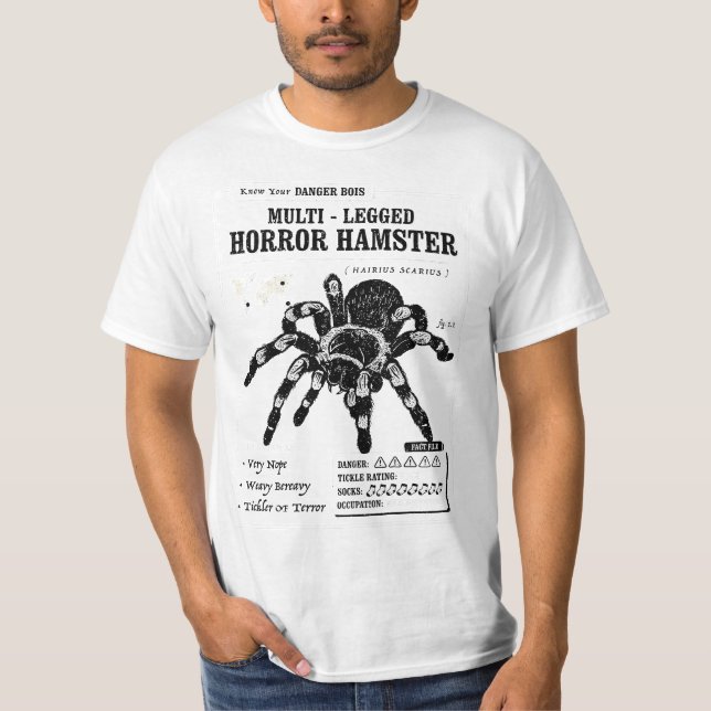 T-shirt Multi-Legged Horror Hamster Funny Tarantula graphi (Devant)