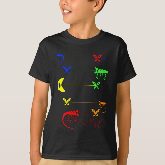 T-shirt multicolore, arc-en-ciel Chameleon (Devant)