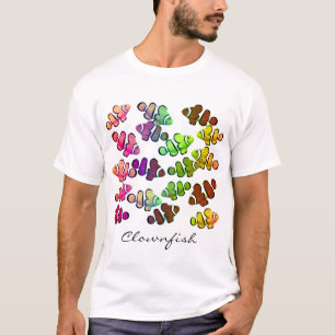 T-shirt multicolore d'école de Clownfish