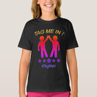 T-shirt Multicolore-Étiquette je dedans !