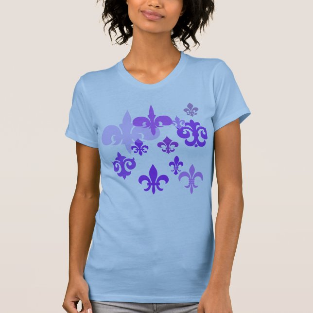 T-shirt Multiple Fleur de Lis aux nuances pourpres (Devant)