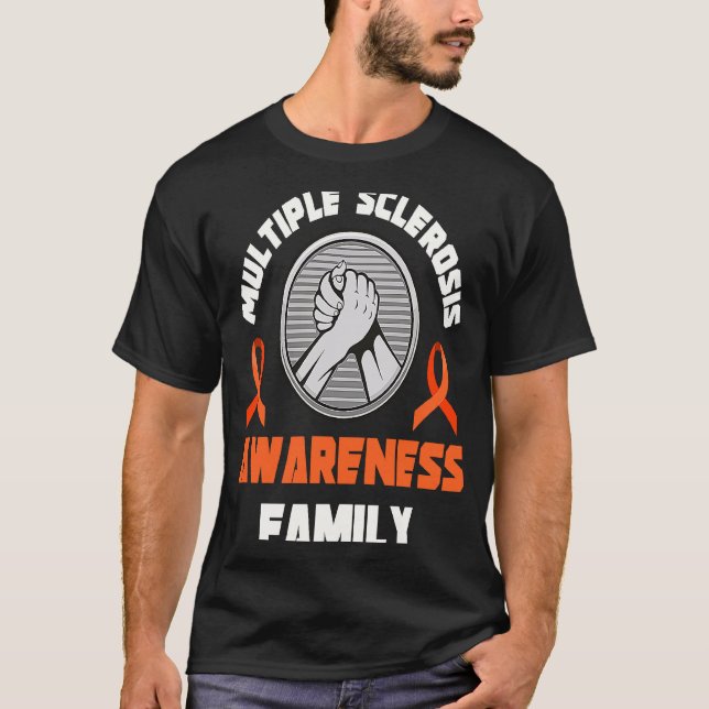 T-shirt Multiple Sclerosis Awareness Family MS Warrior Tea (Devant)