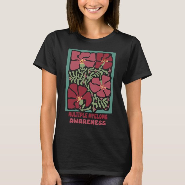 T-shirt Multiples myélomes Sensibilisation Boho Bourgogne (Devant)