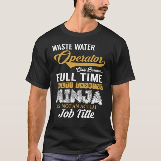 T-shirt Multitâche de l'opérateur d'eau résiduelle (Devant)