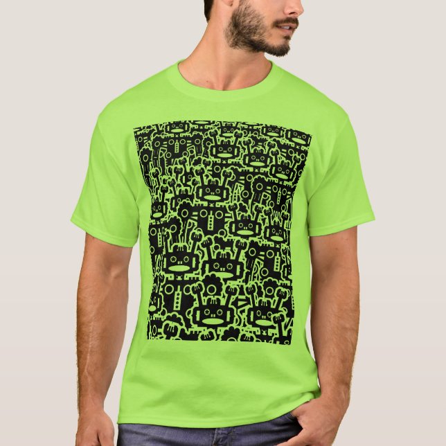 T-shirt Multitude de robots - Customisés (Devant)