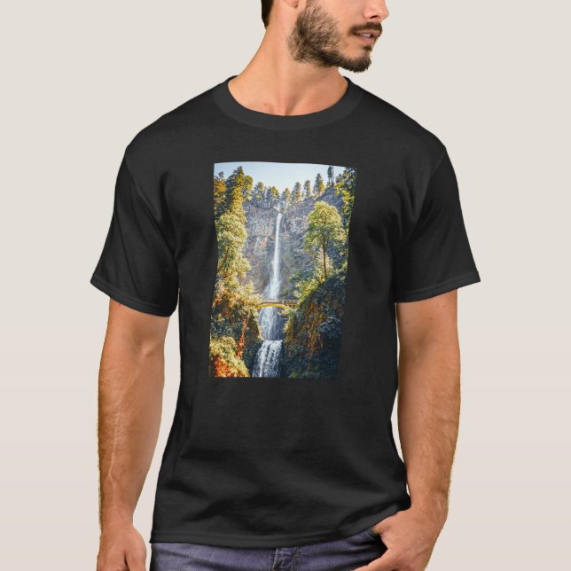 T-shirt Multnomah Falls-Portland Oregon-Travel Photographi (Devant)