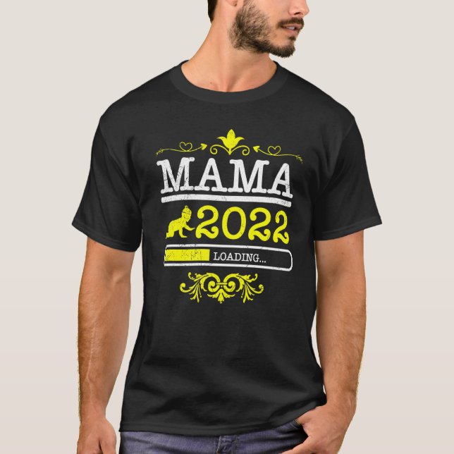 T-shirt Mum 2022 Mère Chargement Grossesse (Devant)