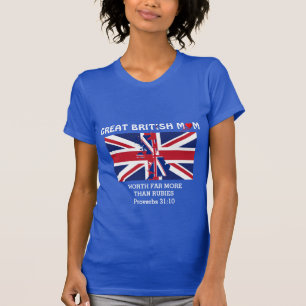 T-shirt MUM BRITANNIQUE vaut plus que Rubies PROV 31 Bleu