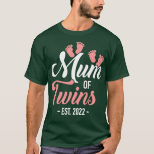 T-shirt Mum de jumeaux 2022 pour faire-part de grossesse