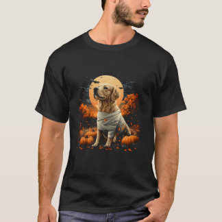 T-shirt Mummy Golden Retriever Citrouille Effrayant Chien 