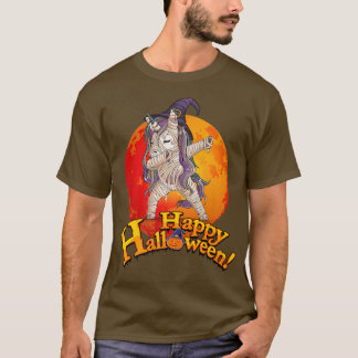 T-shirt Mummy Halloween Unicorn mignonne Dabbing Mummy Uni