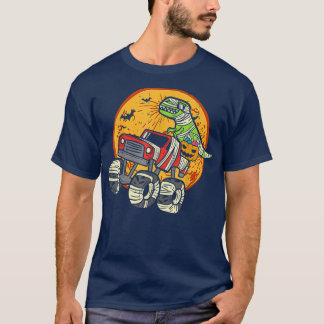 T-shirt Mummy T Rex Monster Truck Dino Toddler Boys Hallow