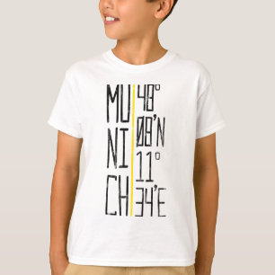 T-shirt München Munich Coordonnées Tee, Allemagne