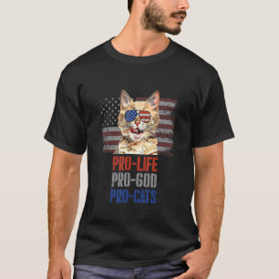 T-shirt Munchkin Chat Anti-avortement Pro God Pro Cats Ame