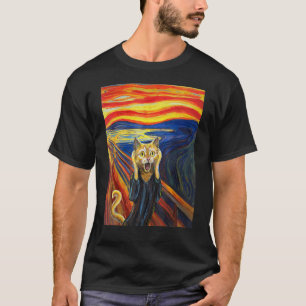 T-shirt Munch's The Scream Painting Cat