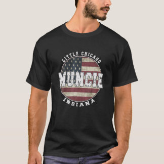 T-shirt Muncie Indiana drapeau Vintage américain T Shirt