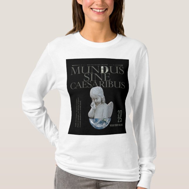 T-shirt Mundus Sine Caesaribus | Art unique (Devant)
