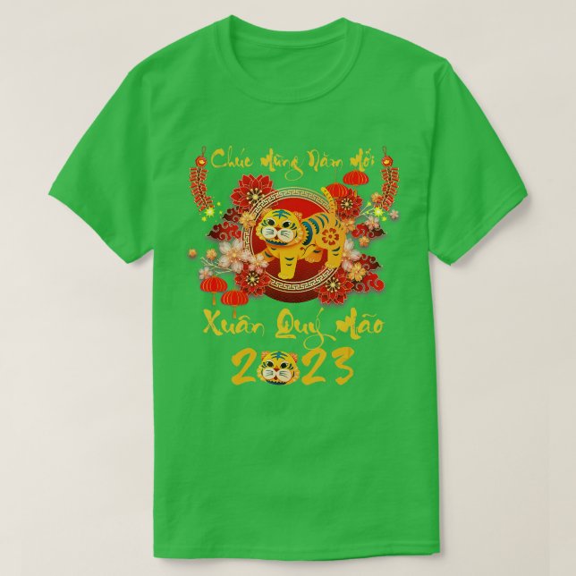 T-shirt Mung Nam Moi Xuan Quy Mao 2023 Vietnamien Lunar Ne (Design devant)