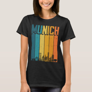 T-shirt Munich Skyline Retro Souvenir Vintage Munich