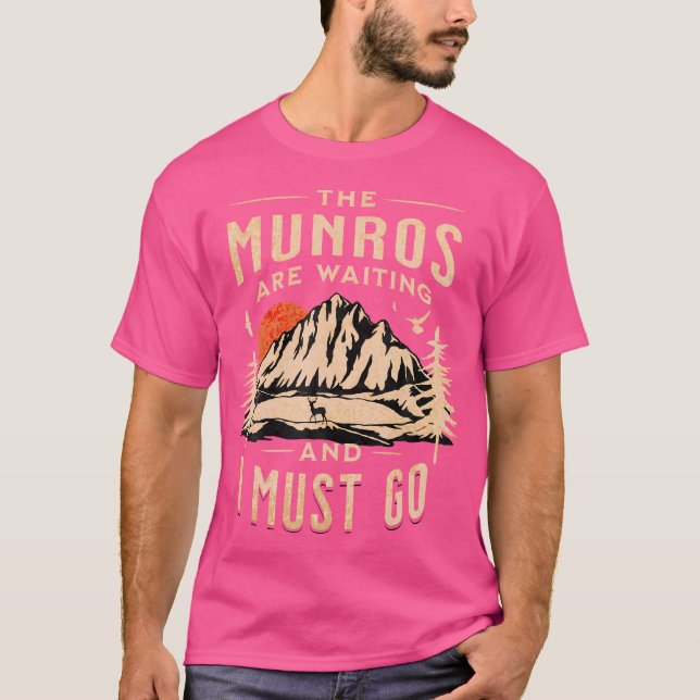 T-shirt Munro Bagging Scotland Scottish Mountain Escalade (Devant)