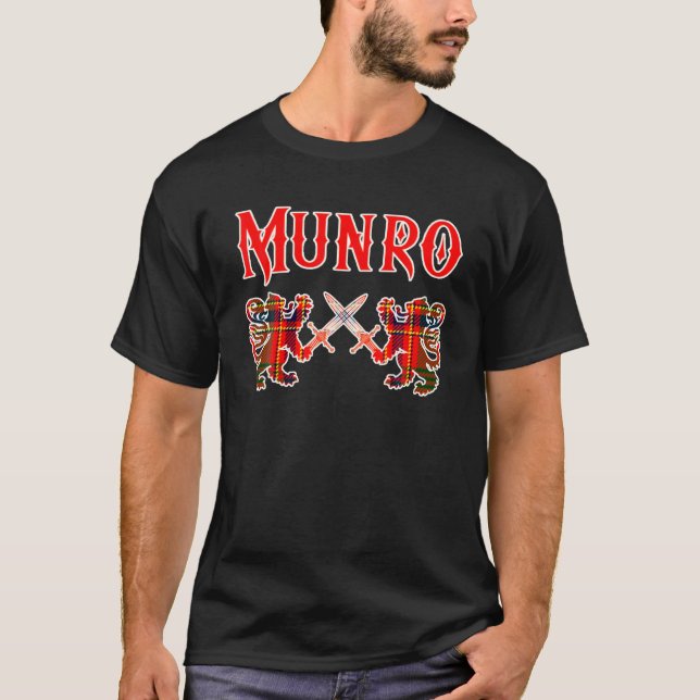 T-shirt Munro Scottish Clan Kilt Lion Nom de famille Tarta (Devant)