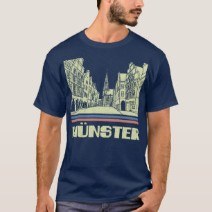 T-shirt Munster City Cadeau Allemagne City Silhouette Skyl