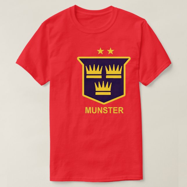 T-shirt Munster style rétro classique de rugby irlandais r (Design devant)