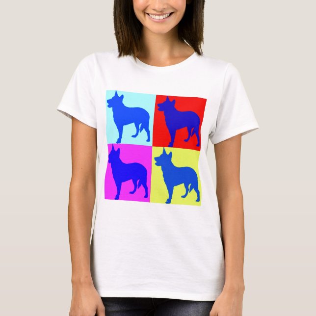 T-shirt Mur bleu de couleur de Heelers (Devant)