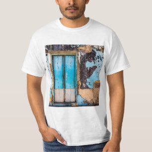 T-shirt Mur bleu et porte